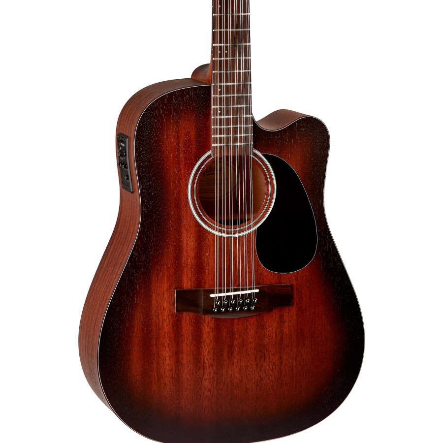 Guitars Mitchell Acoustic Electric | Mitchell T331-Tce-Bst Terra 12-String Acoustic-Electric Dreadnought Mahogany Top Guitar Edge Burst