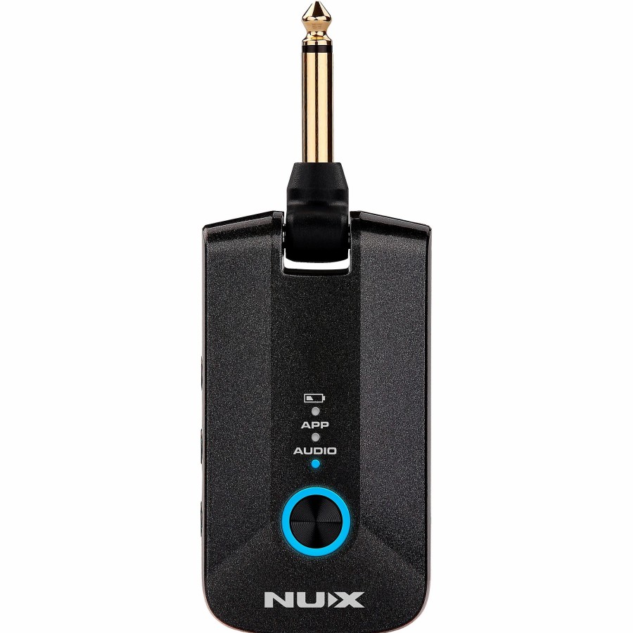 Amps & Effects NUX Headphone Guitar Amps | Nux Mighty Plug Pro Guitar & Bass Modeling Headphone Amp With Bluetooth Black