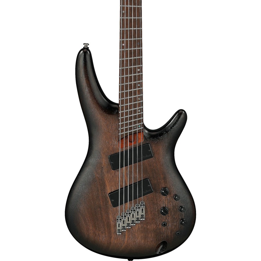 Basses Ibanez 6+ String | Ibanez Src6Ms 6-String Multi-Scale Electric Bass Black Stained Burst Low Gloss