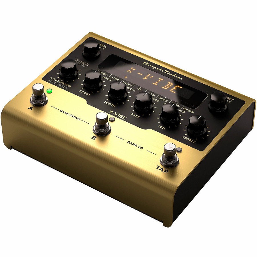 Amps & Effects IK Multimedia Multi-Effects Pedals | Ik Multimedia Amplitube X-Vibe Modulation Effects Pedal Gold