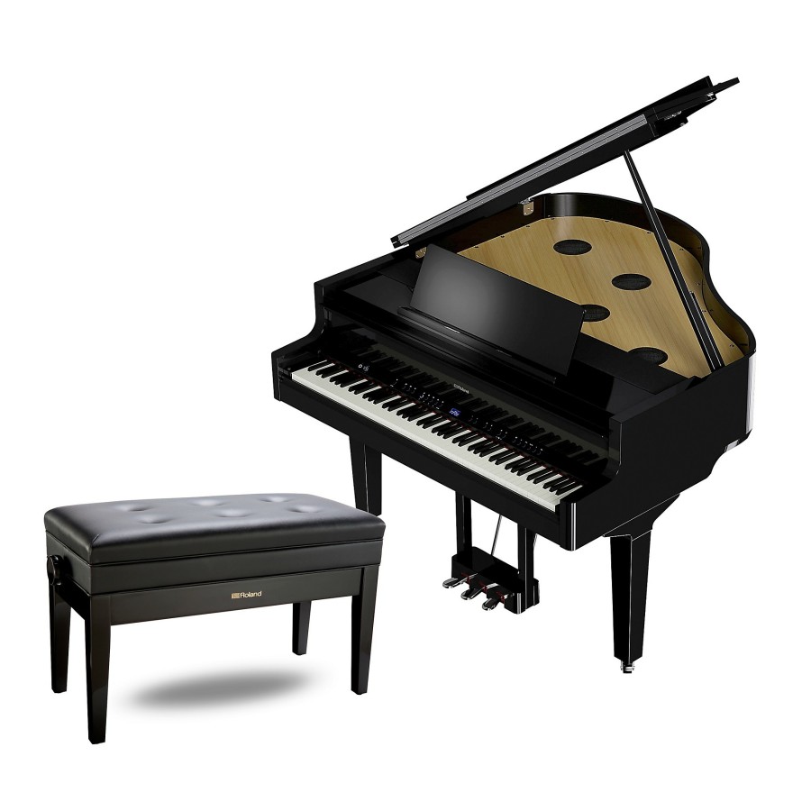 Keyboards & Midi Roland Home Digital Pianos | Roland Gp-9 Digital Grand Piano With Bench Polished Ebony