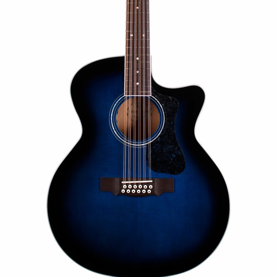 Guitars Guild 12-String | Guild F-2512Ce Deluxe 12-String Cutaway Jumbo Acoustic-Electric Guitar Dark Blue Burst