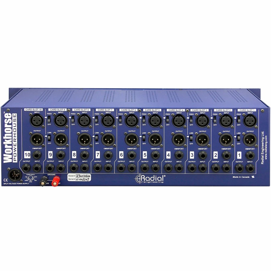 Recording Radial Engineering | Radial Engineering Workhorse Powerhouse 10 Space 500 Series Rack