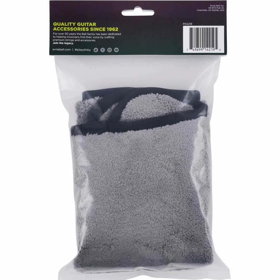 Accessories Ernie Ball | Ernie Ball Ultra-Plush Microfiber Polish Cloth Gray