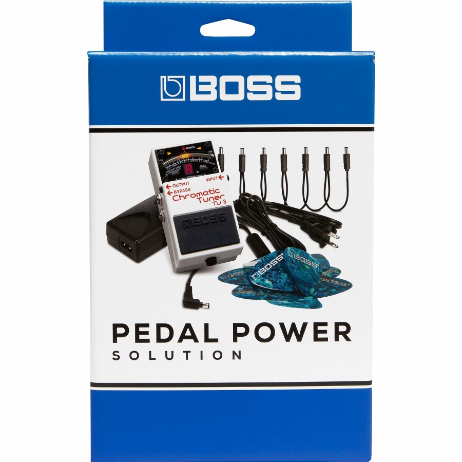 Guitars BOSS Effects | Boss Tu-3 Chromatic Tuner Pedal Power Solution Bundle