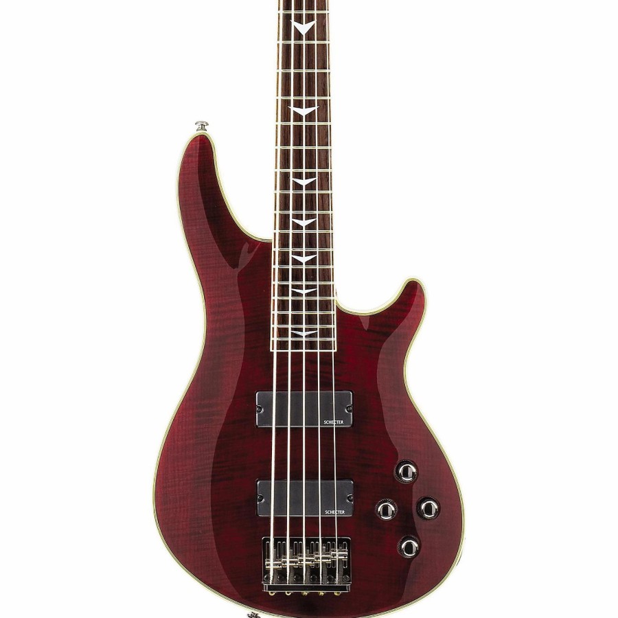 Basses Schecter Guitar Research 5-String | Schecter Guitar Research Omen Extreme-5 5-String Bass Guitar Black Cherry