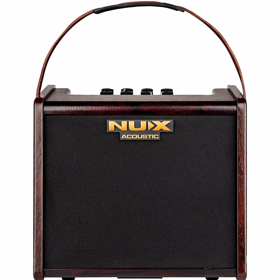 Amps & Effects NUX Acoustic Combo Guitar Amps | Nux Stageman Ac 25 25W 2 Channel Modeling Rechargable Acoustic Amp With Bluetooth Brown