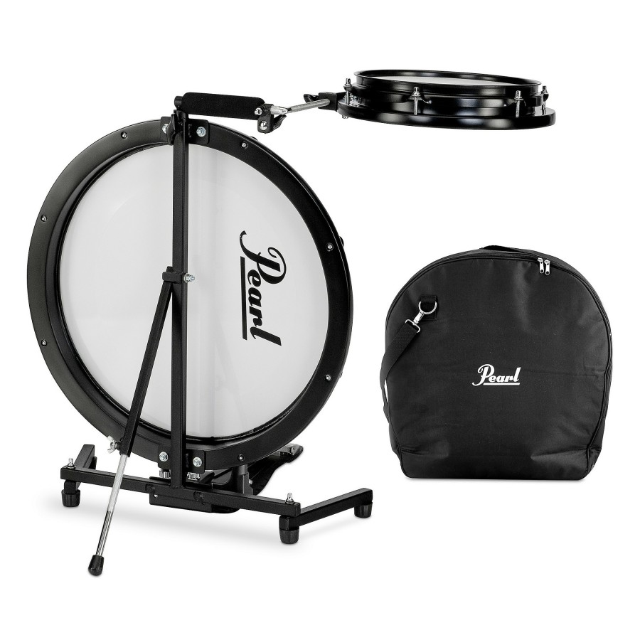 Drums Pearl Drum Sets | Pearl Compact Traveler 2-Piece Drum Kit With Bag Black