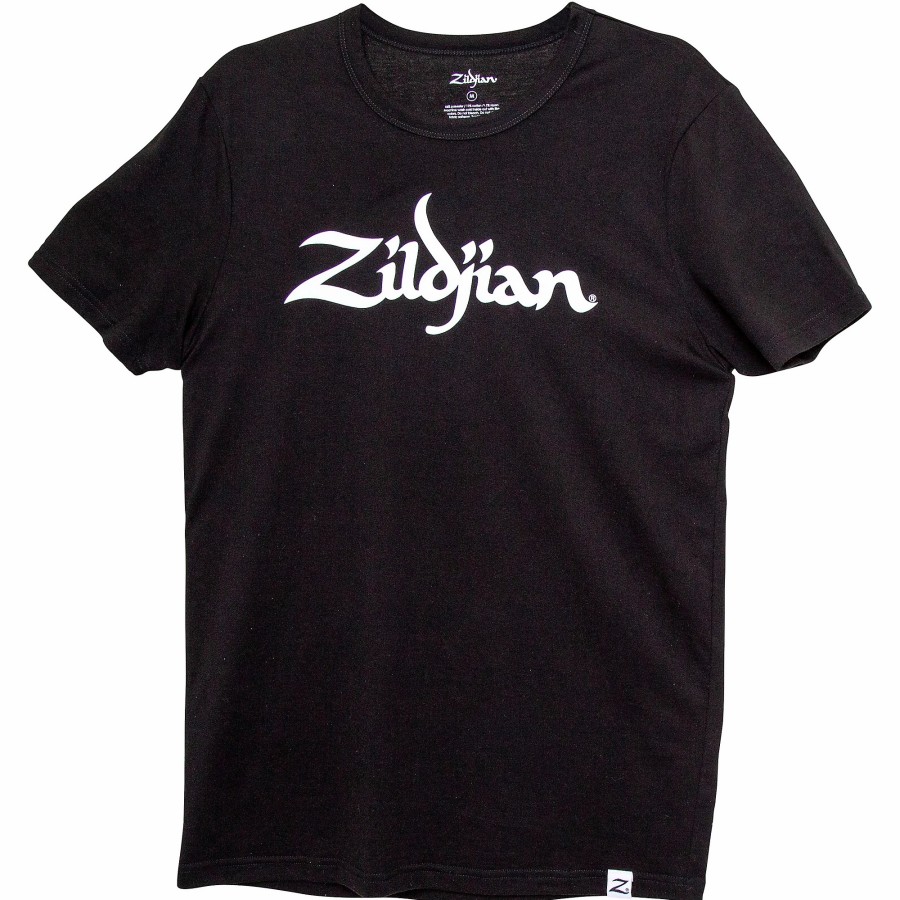 Accessories Zildjian | Zildjian Mens Classic Logo Tee Shirt Large Black