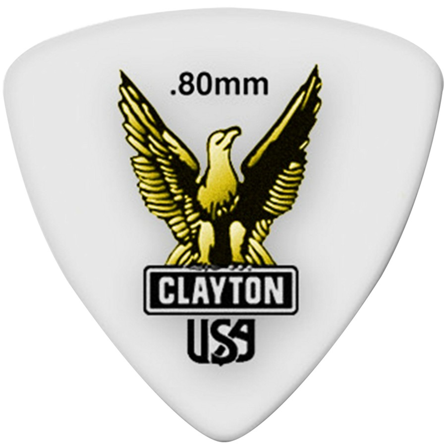 Guitars Clayton Guitar Picks | Clayton Acetal Rounded Triangle Guitar Picks .80 Mm 1 Dozen