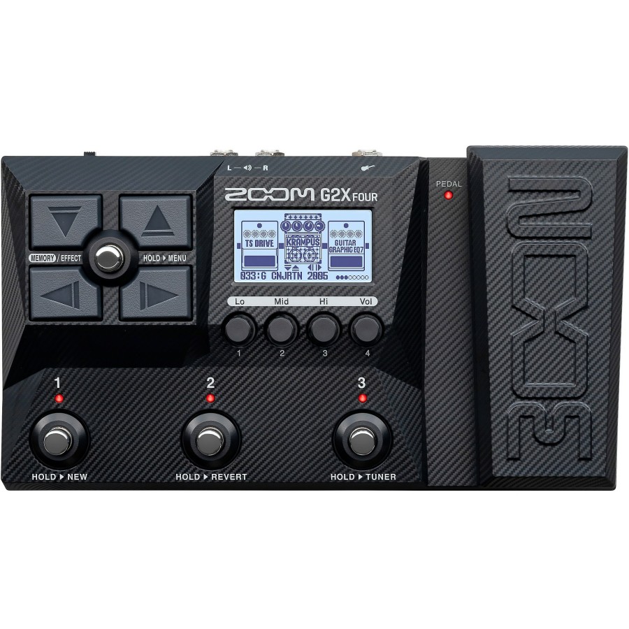 Amps & Effects Zoom Multi-Effects Pedals | Zoom G2X Four Multi-Effects Processor With Expression Pedal Black