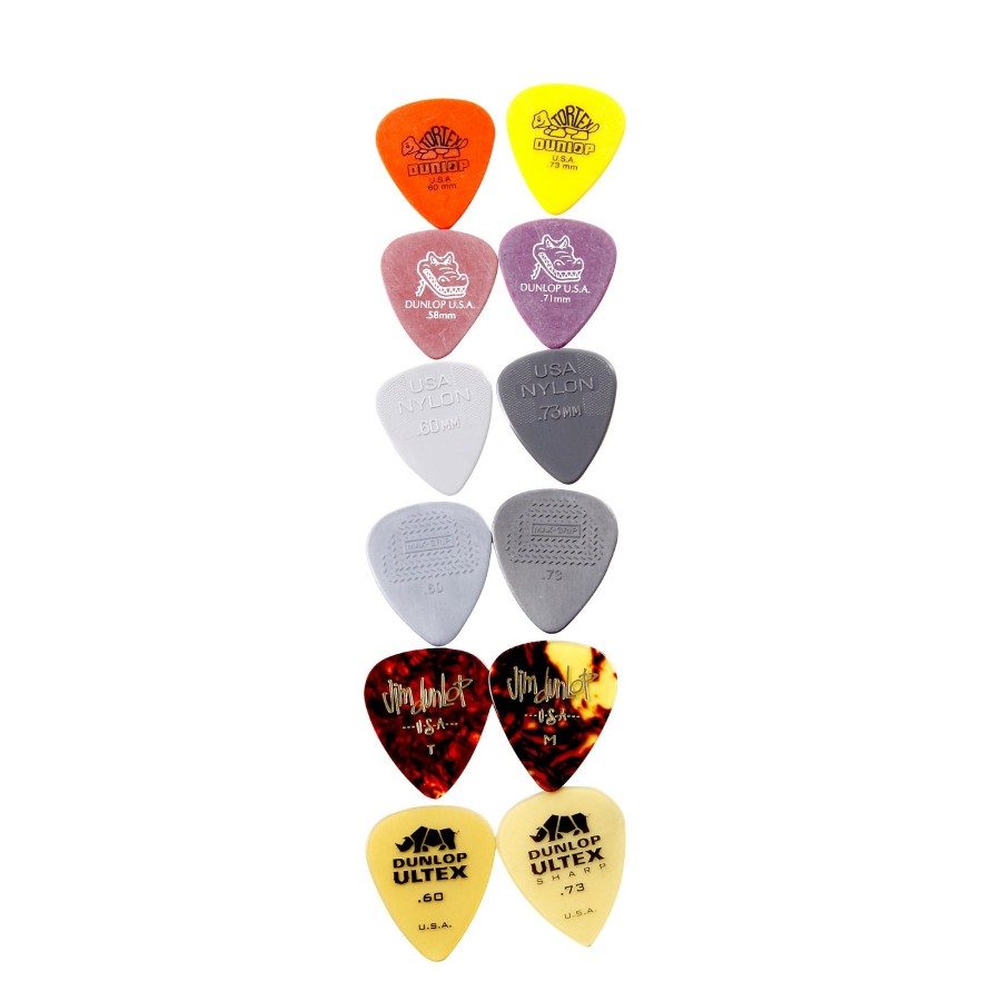 Guitars Dunlop Guitar Picks | Dunlop Pvp101 Light/Medium Pick Variety (12 Pack)