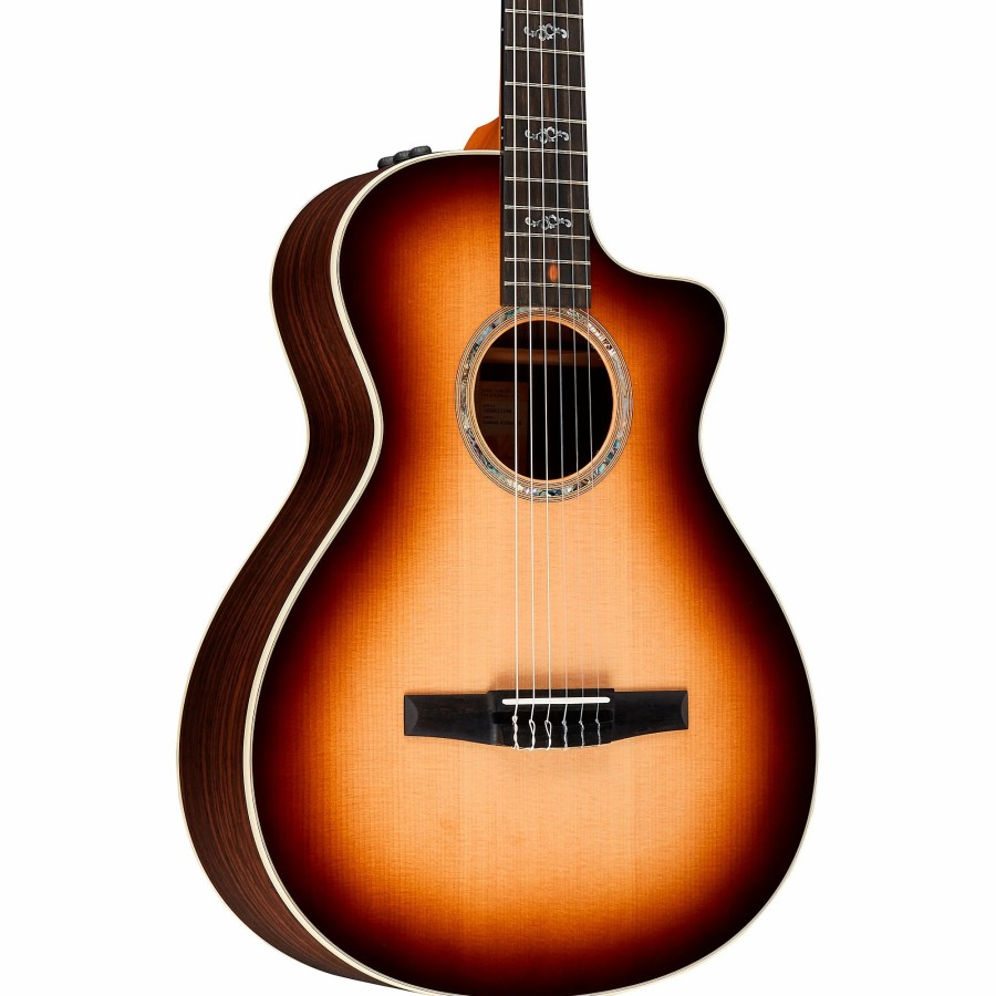 Guitars Taylor | Taylor Special Edition 412Ce-Nr Rosewood Nylon Grand Concert Acoustic-Electric Guitar Shaded Edge Burst