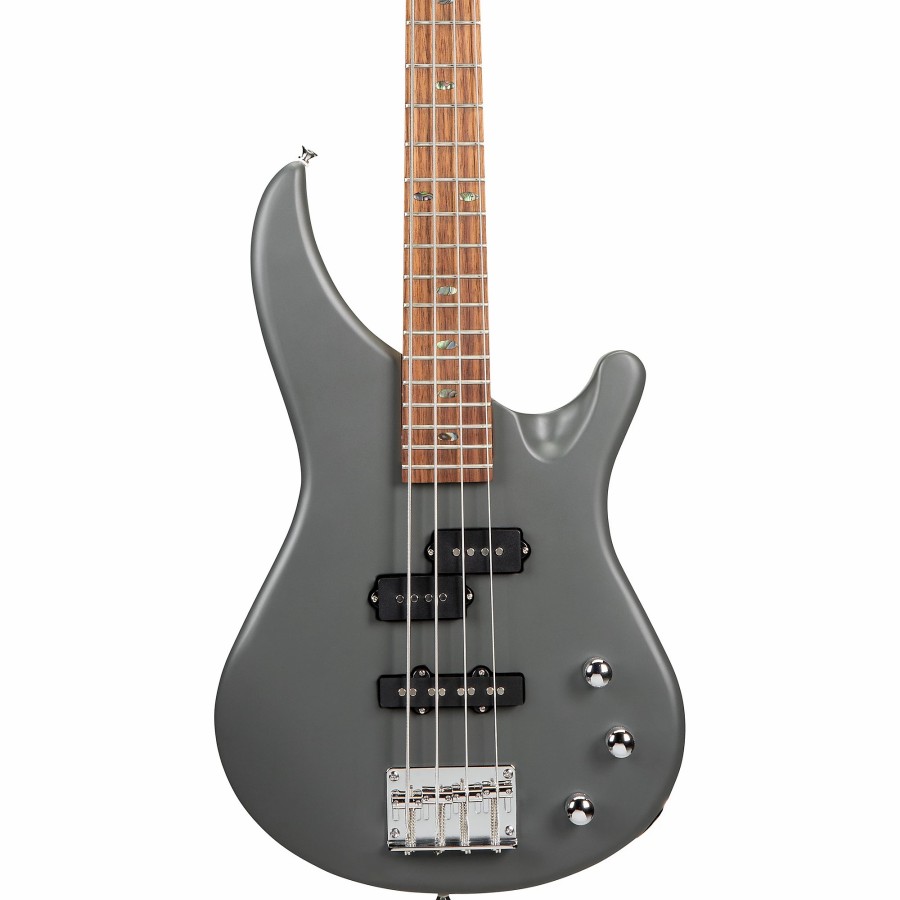 Basses Mitchell 4-String | Mitchell Mb100 Short-Scale Solidbody Electric Bass Guitar Charcoal Satin