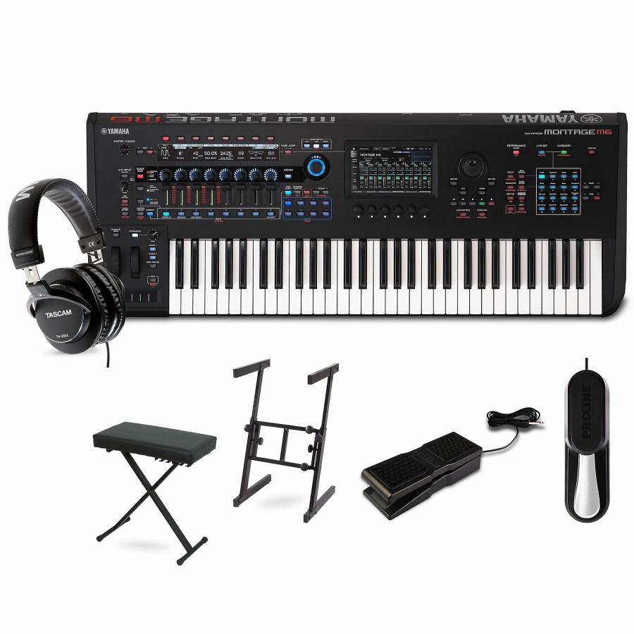 Keyboards & Midi Yamaha | Yamaha Montage M6 Flagship Synthesizer Deluxe Package