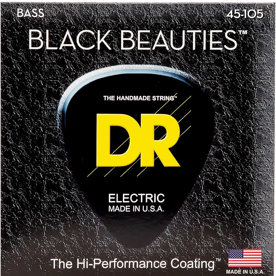 Basses DR Strings Bass Guitar Strings | Dr Strings Black Beauties Medium 4-String Bass Strings