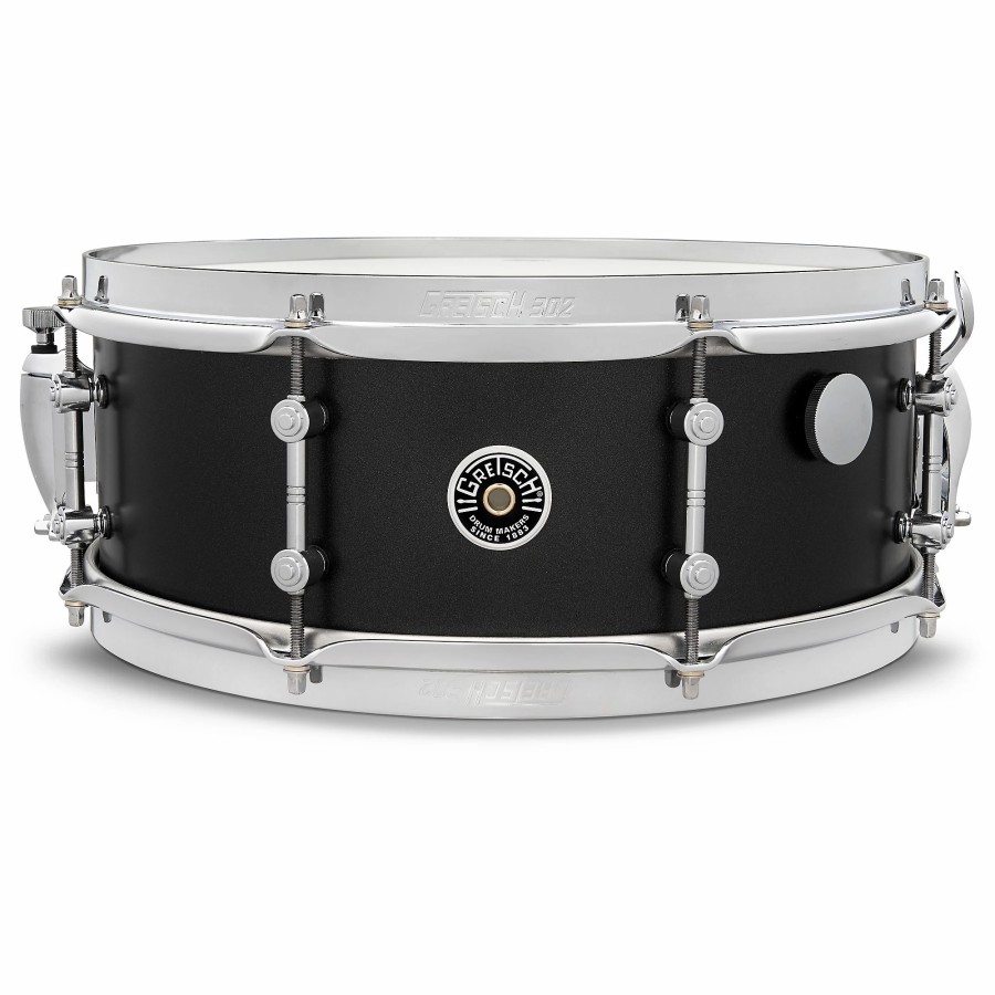 Drums Gretsch Drums Snare Drums | Gretsch Drums Brooklyn Standard Snare Drum 14 X 5.5 In. Satin Black Metallic