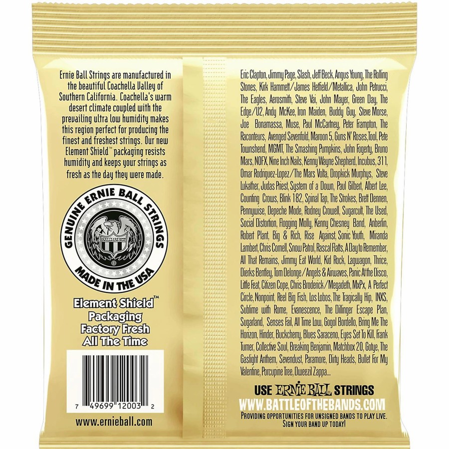 Guitars Ernie Ball Guitar Strings | Ernie Ball 2003 Earthwood 80/20 Bronze Medium Light Acoustic Strings