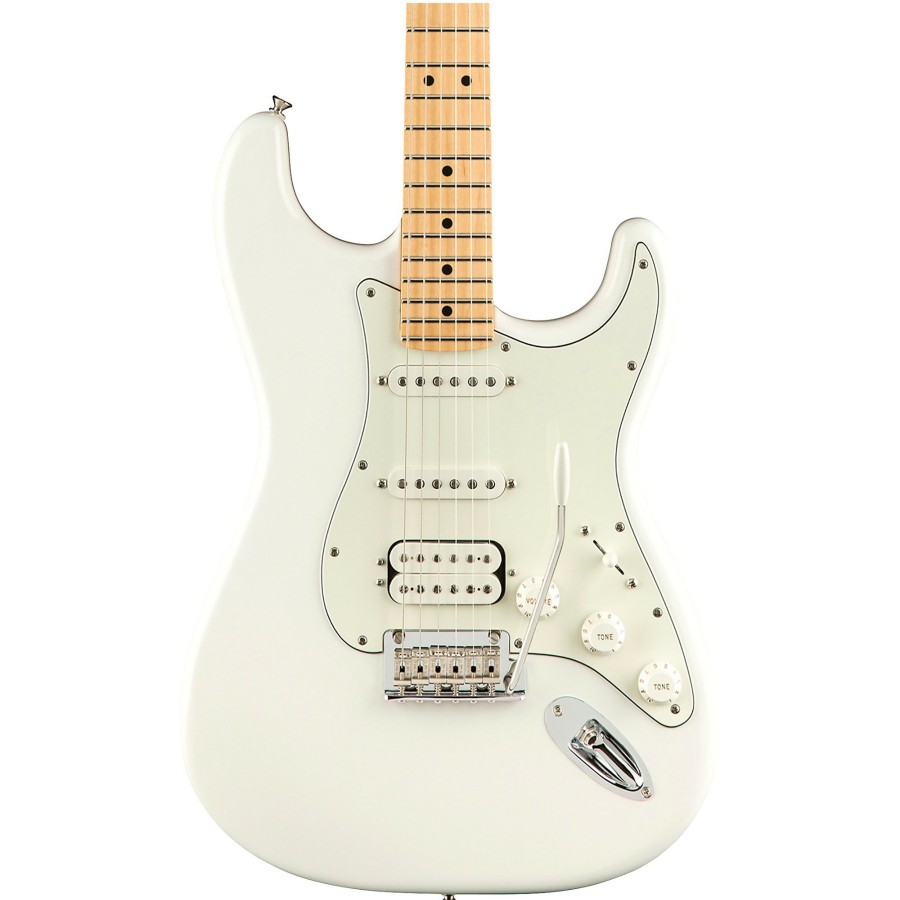 Guitars Fender Solid Body | Fender Player Stratocaster Hss Maple Fingerboard Electric Guitar Polar White