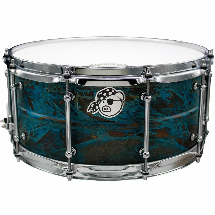 Drums Pork Pie Snare Drums | Pork Pie Patina Brass Snare Drum 14 X 6.5 In.