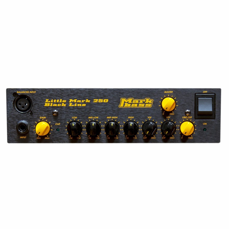 Amps & Effects Markbass Heads | Markbass Blackline Little Mark 250 250W Bass Amp Head Black