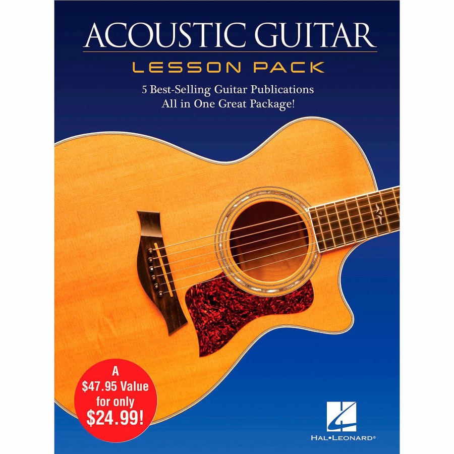 Accessories Hal Leonard | Hal Leonard Acoustic Guitar Lesson Pack - Boxed Set With Four Books & One Dvd