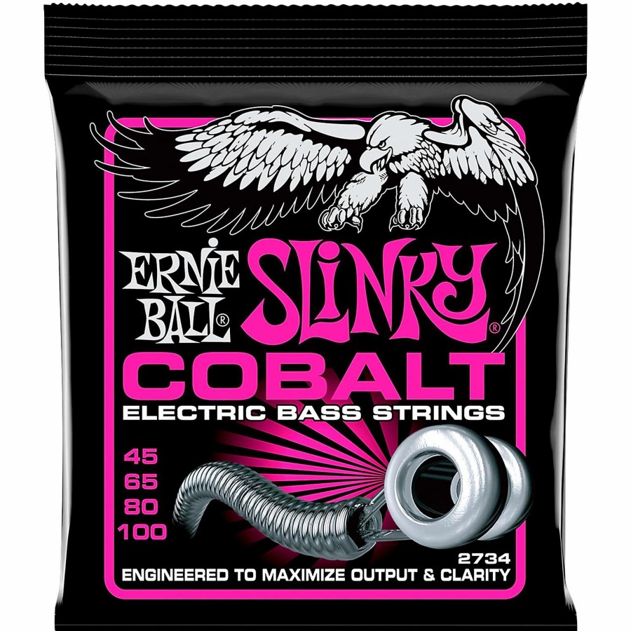 Basses Ernie Ball Bass Guitar Strings | Ernie Ball 2734 Cobalt Super Slinky Electric Bass Strings