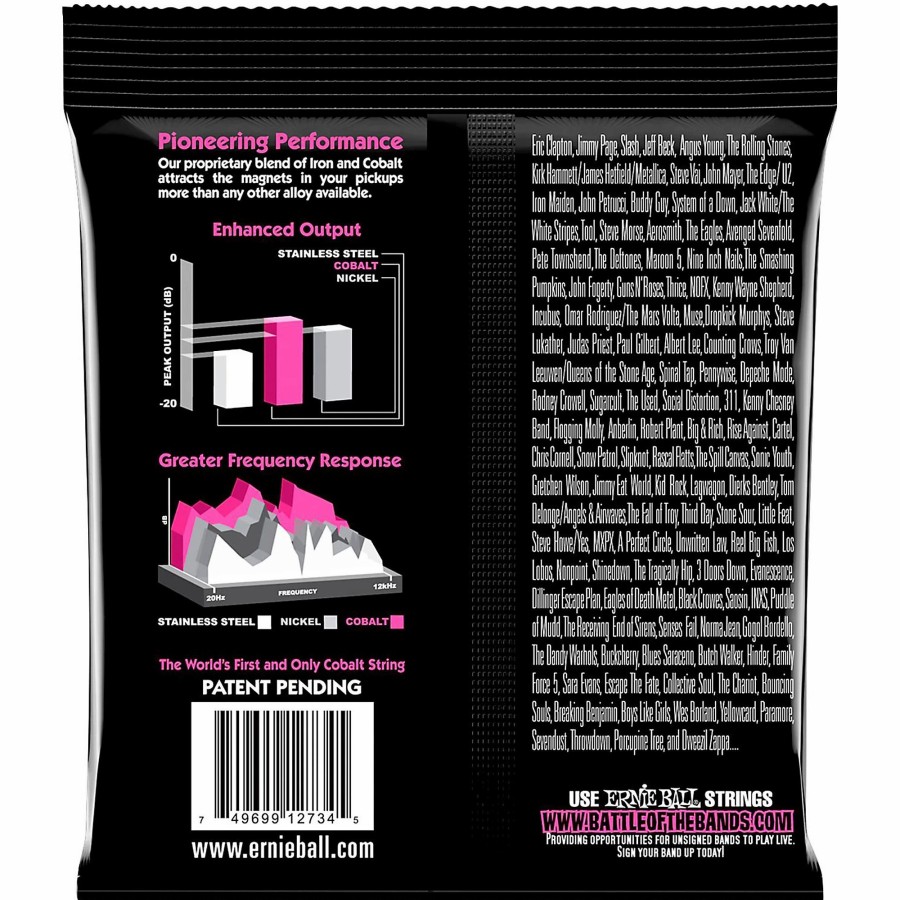 Basses Ernie Ball Bass Guitar Strings | Ernie Ball 2734 Cobalt Super Slinky Electric Bass Strings