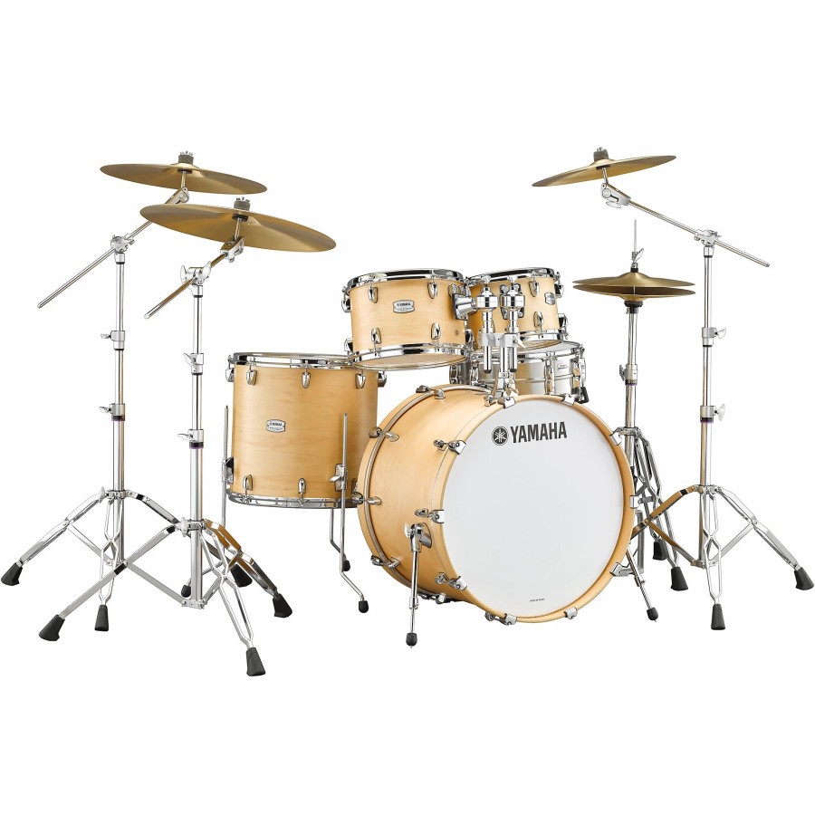 Drums Yamaha Drum Sets | Yamaha Tour Custom Maple 4-Piece Shell Pack With 22" Bass Drum Butterscotch Satin