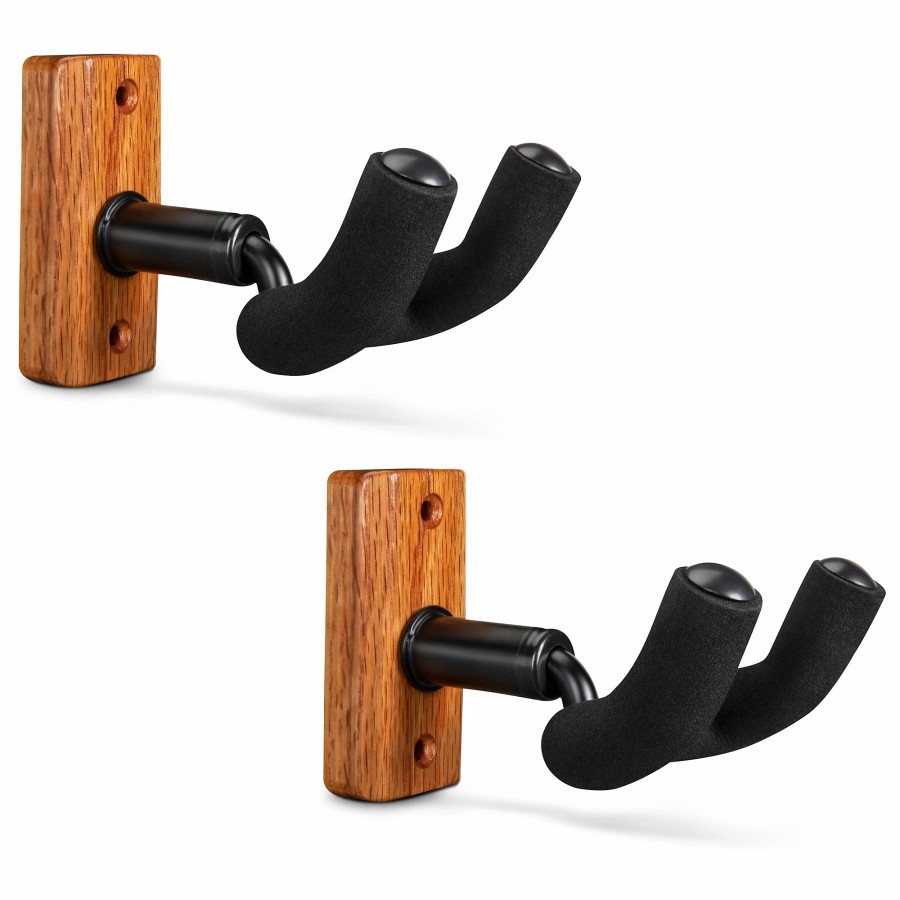 Guitars Proline Wall Hangers | Proline Solid Wood Guitar Wall Hanger - Mahogany 2-Pack