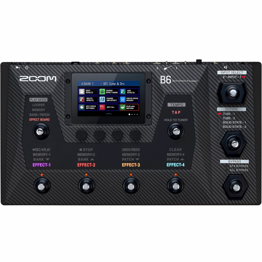 Basses Zoom Bass Effects | Zoom B6 Multi-Effects Processor For Bass Black