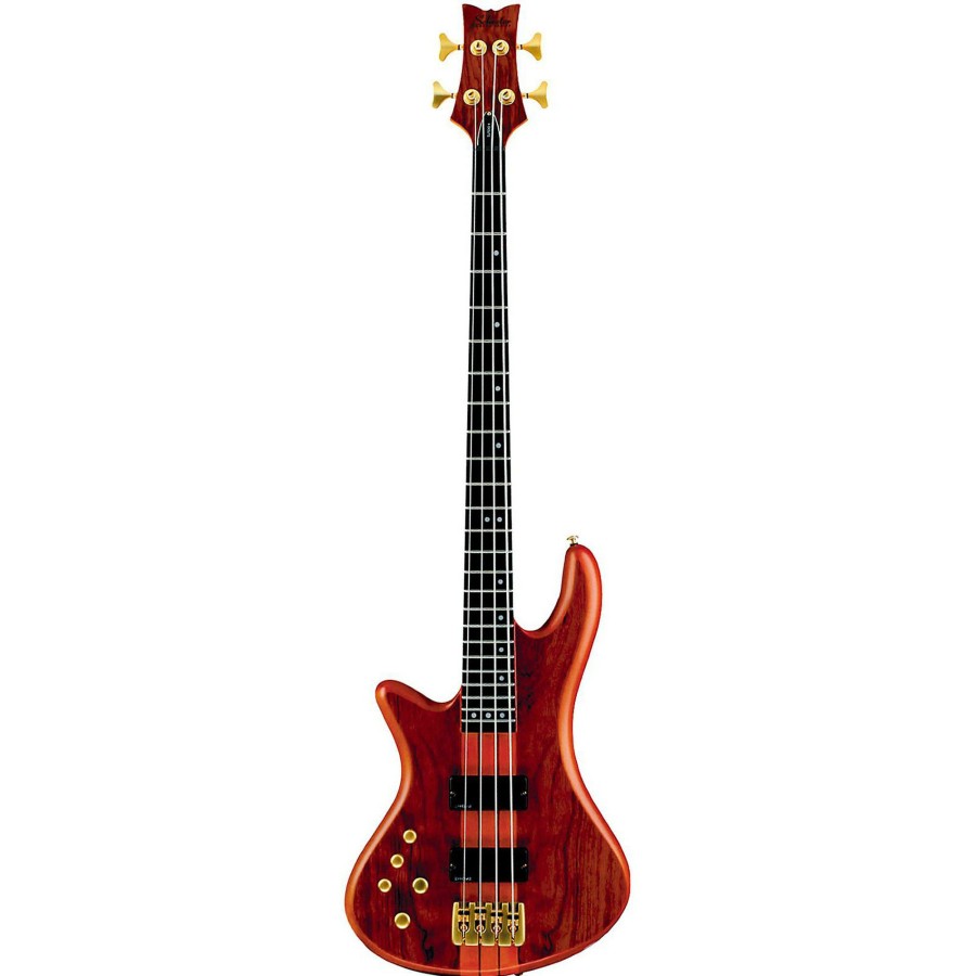 Basses Schecter Guitar Research Left-Handed | Schecter Guitar Research Stiletto Studio-4 Left-Handed Bass Satin Honey