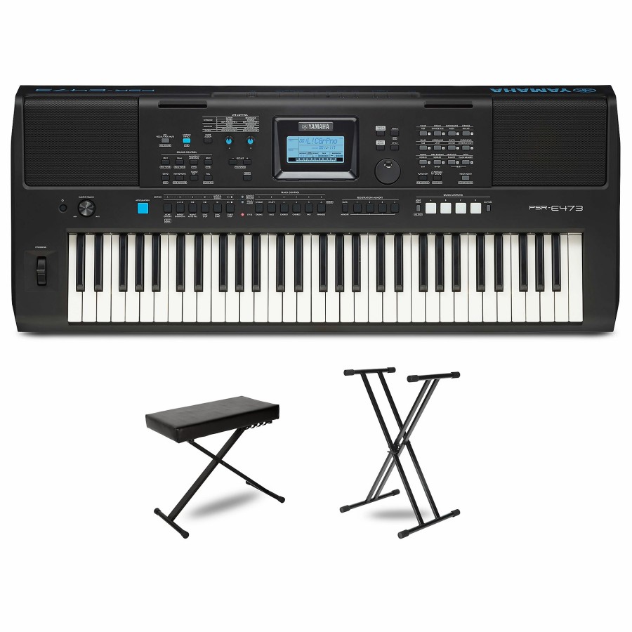 Keyboards & Midi Yamaha | Yamaha Yamaha Psr-E473 High-Level Portable Keyboard Package Essentials Package