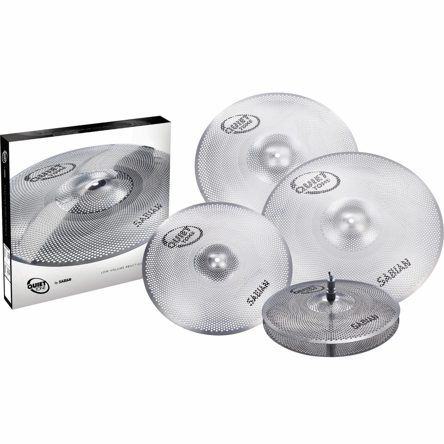 Drums SABIAN Cymbal Packs | Sabian Qtpc504 Quiet Tone Practice Cymbal Set, 14"/16"/18"/20"