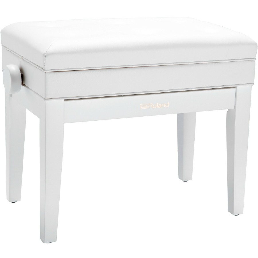 Keyboards & Midi Roland Benches & Stools | Roland Rpb-400-Us Piano Bench, Vinyl Seat Satin White