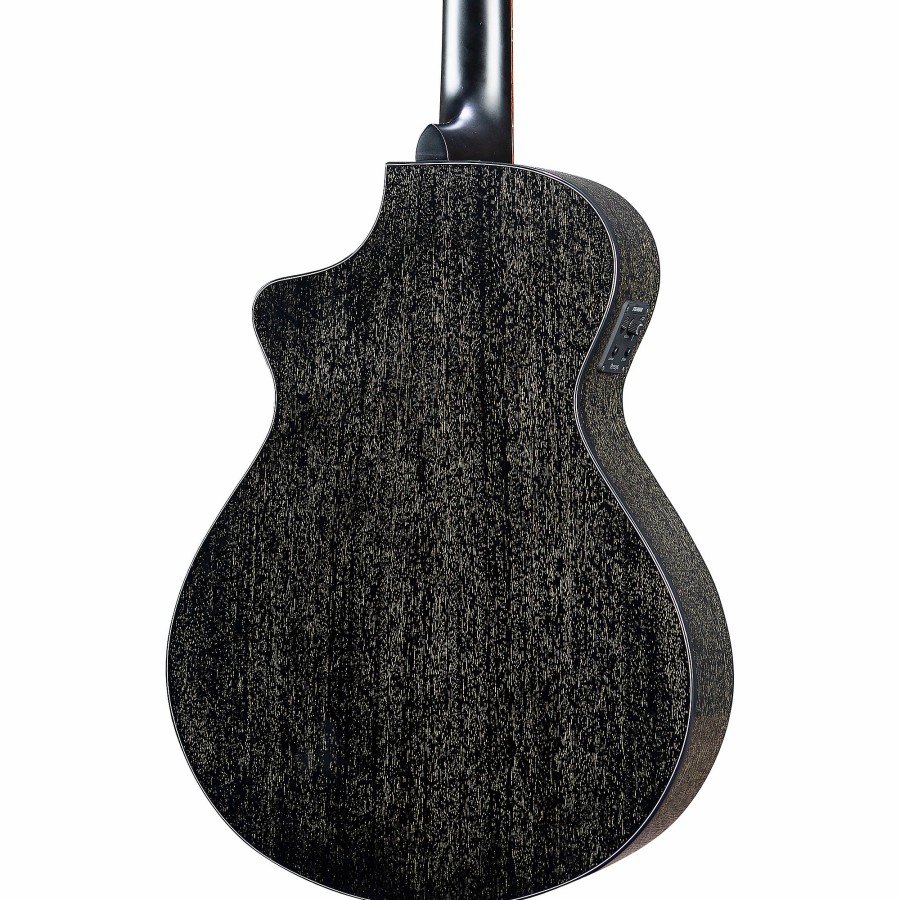 Basses Breedlove Fretted | Breedlove Rainforest S Concert Acoustic-Electric Bass Guitar Black Gold