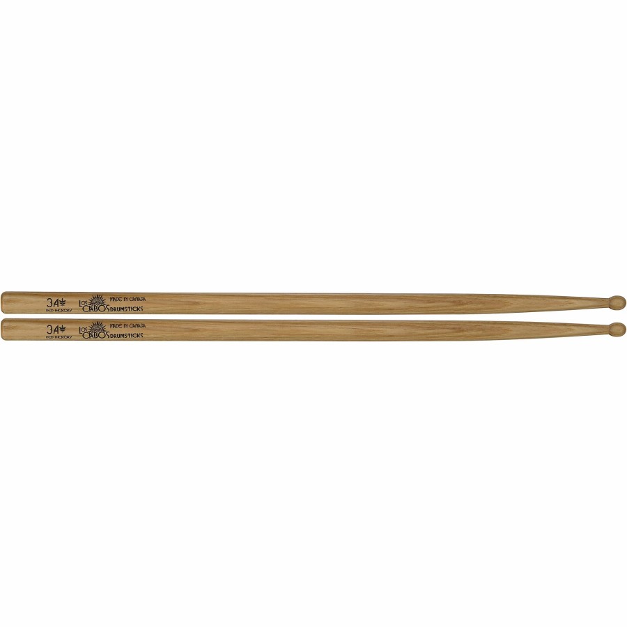 Drums Los Cabos Drumsticks | Los Cabos Drumsticks Red Hickory Center Cut Drum Sticks 3A