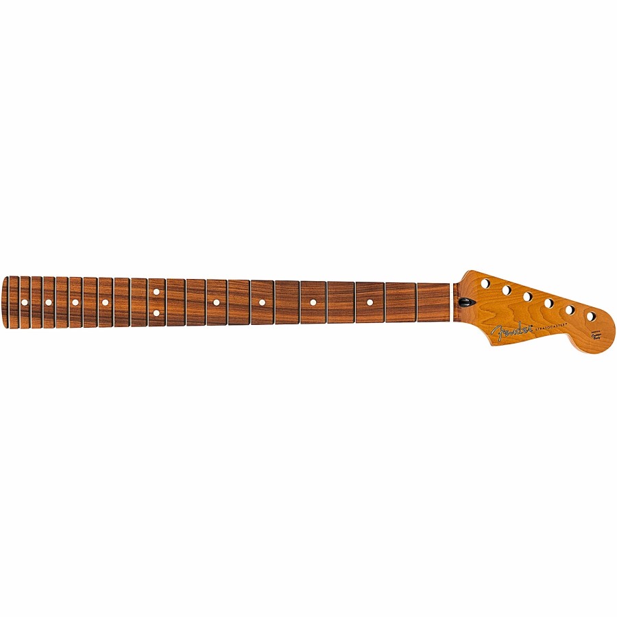 Basses Fender Fretted Instrument Accessories & Parts | Fender Roasted Stratocaster Neck Flat Oval Shape, Pau Ferro Fingerboard