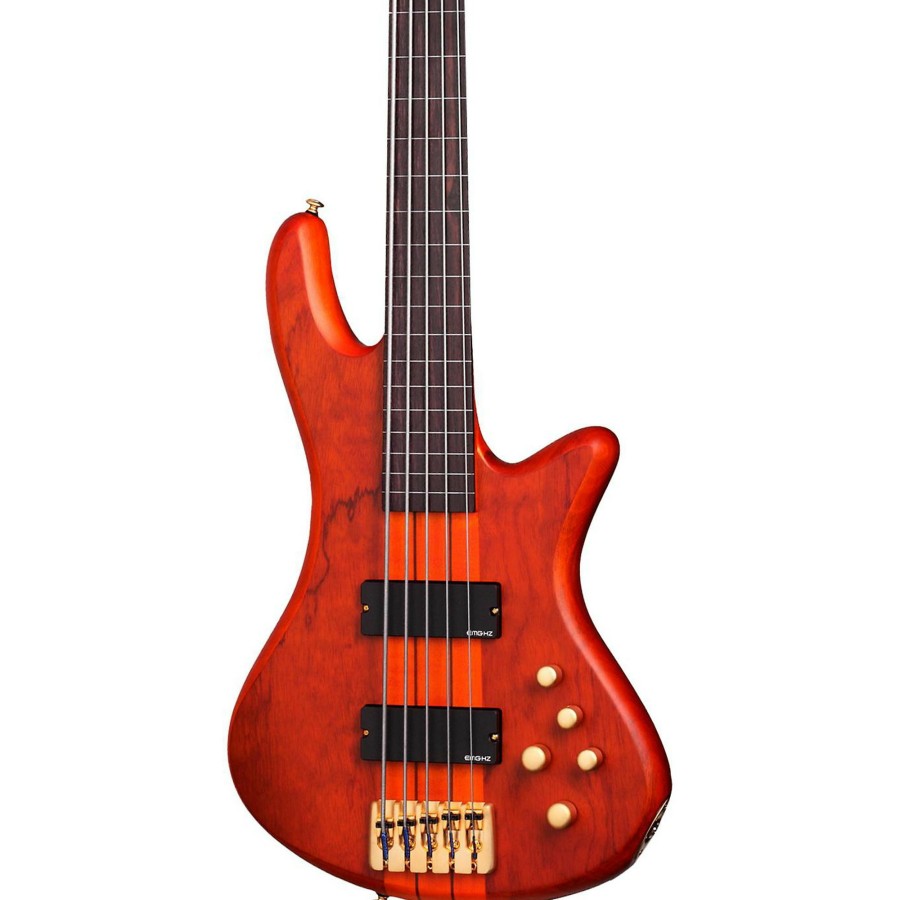 Basses Schecter Guitar Research Fretless | Schecter Guitar Research Stiletto Studio-5 Fretless Bass Satin Honey