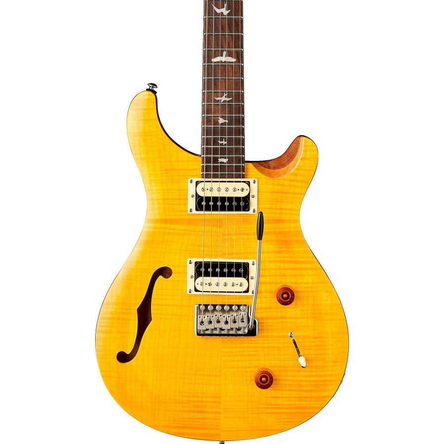 Guitars PRS Hollow & Semi-Hollow Body | Prs Se Custom 22 Semi-Hollow Electric Guitar Santana Yellow