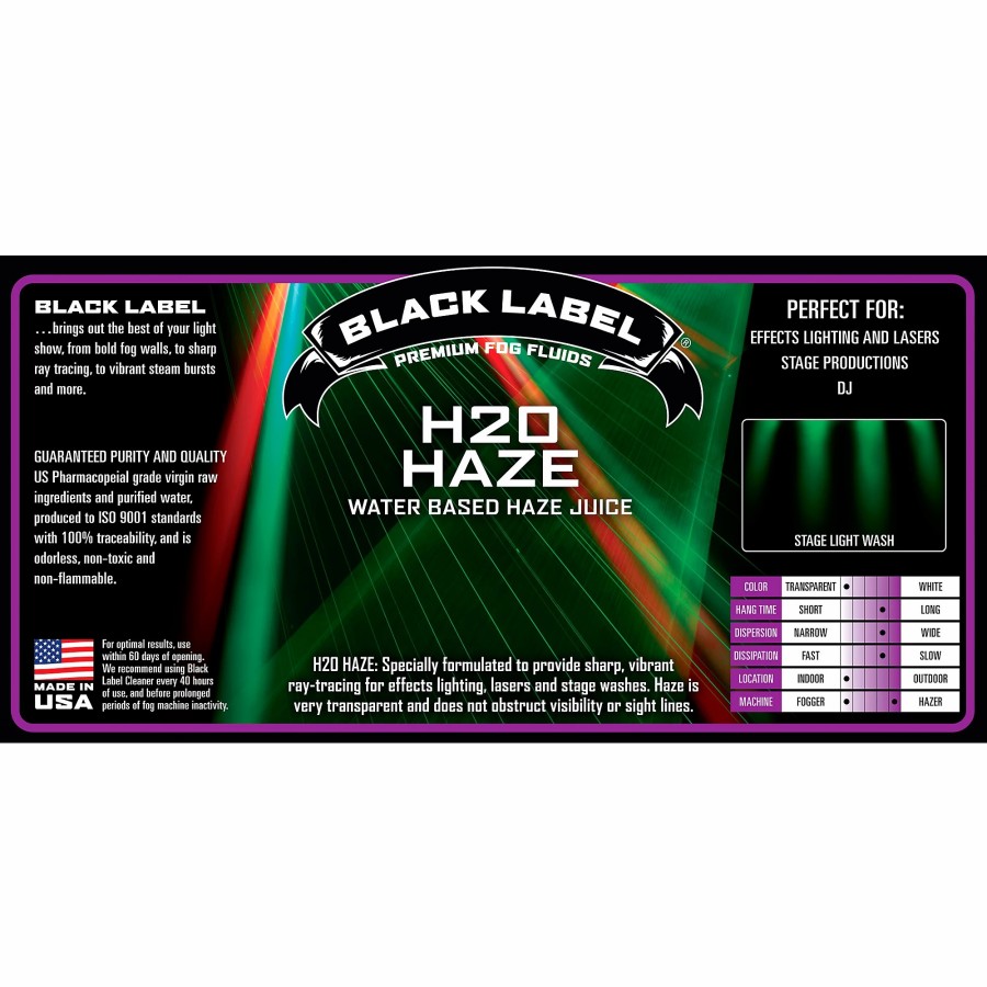 Lighting Black Label | Black Label Low Lying Ground Fog Juice - 1 Gallon