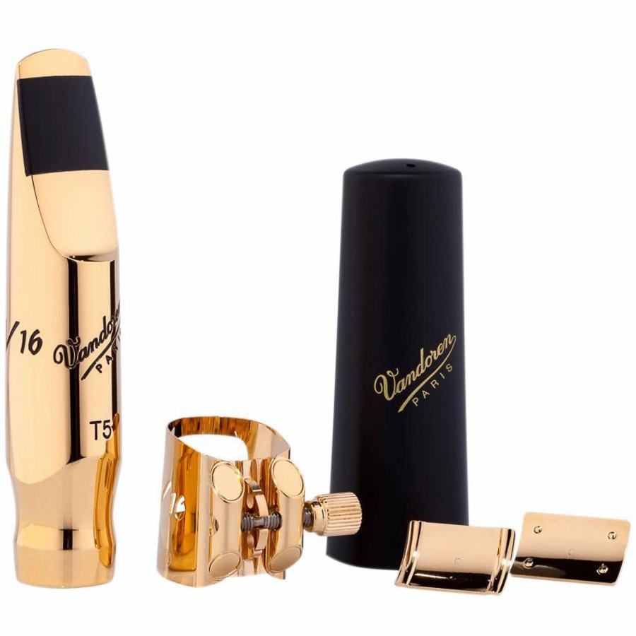 Accessories Vandoren | Vandoren V16 Metal Tenor Large Chamber Mouthpiece With Optimum Ligature/Cap Kit T5