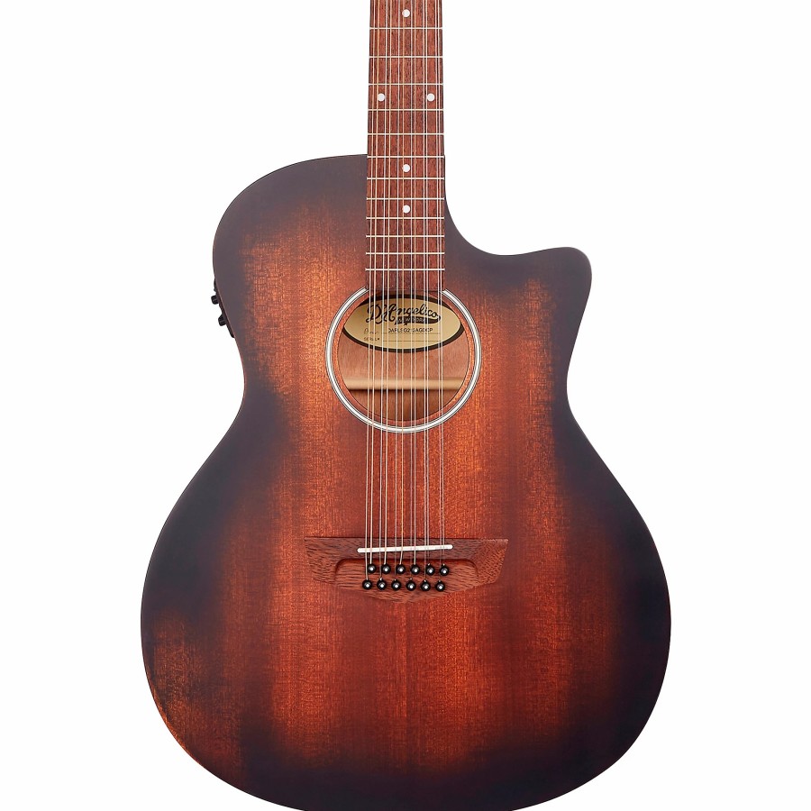 Guitars D'Angelico 12-String | D'Angelico Premier Series Fulton Ls 12-String Cutaway Grand Auditorium Acoustic-Electric Guitar Aged Mahogany