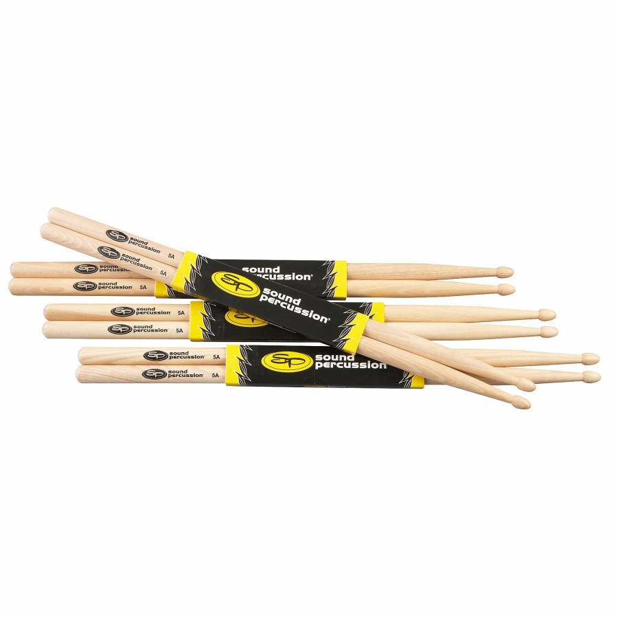 Drums Sound Percussion Labs | Sound Percussion Labs Hickory Drum Sticks 4-Pack 5A Wood