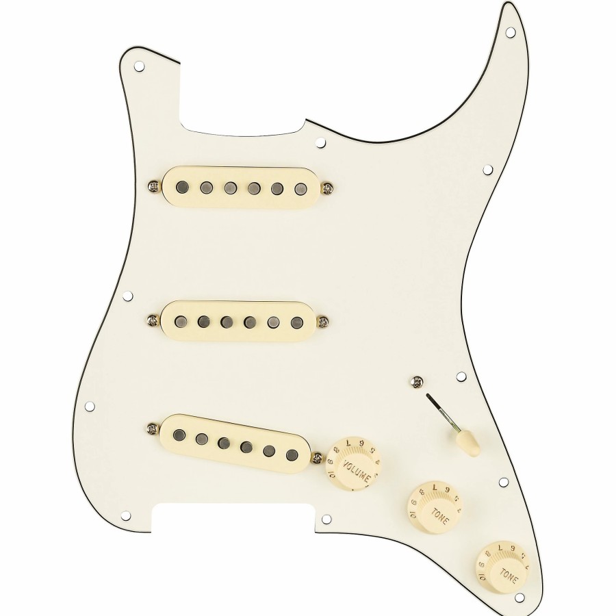 Basses Fender Fretted Instrument Accessories & Parts | Fender Stratocaster Sss Texas Special Pre-Wired Pickguard White/Back/White