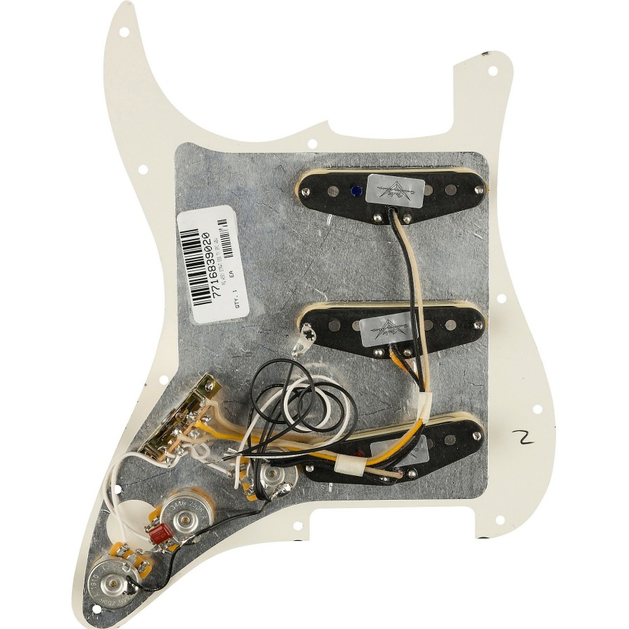 Basses Fender Fretted Instrument Accessories & Parts | Fender Stratocaster Sss Texas Special Pre-Wired Pickguard White/Back/White