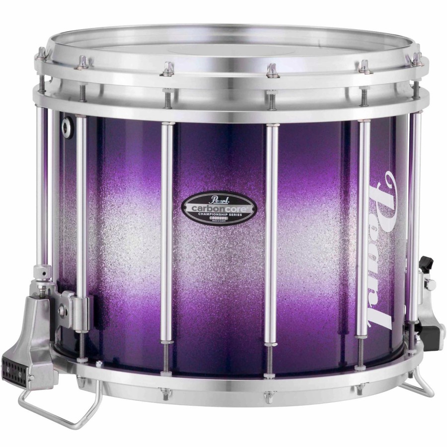 Band & Orchestra Pearl | Pearl Championship Carboncore Varsity Ffx Marching Snare Drum Burst Finish 14 X 12 In. Purple Silver #975