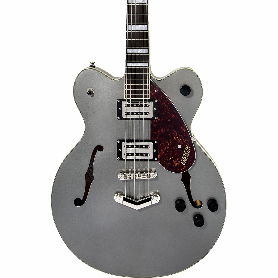 Guitars Gretsch Guitars Hollow & Semi-Hollow Body | Gretsch Guitars G2622 Streamliner Center Block Double-Cut With V-Stoptail Electric Guitar Phantom Metallic