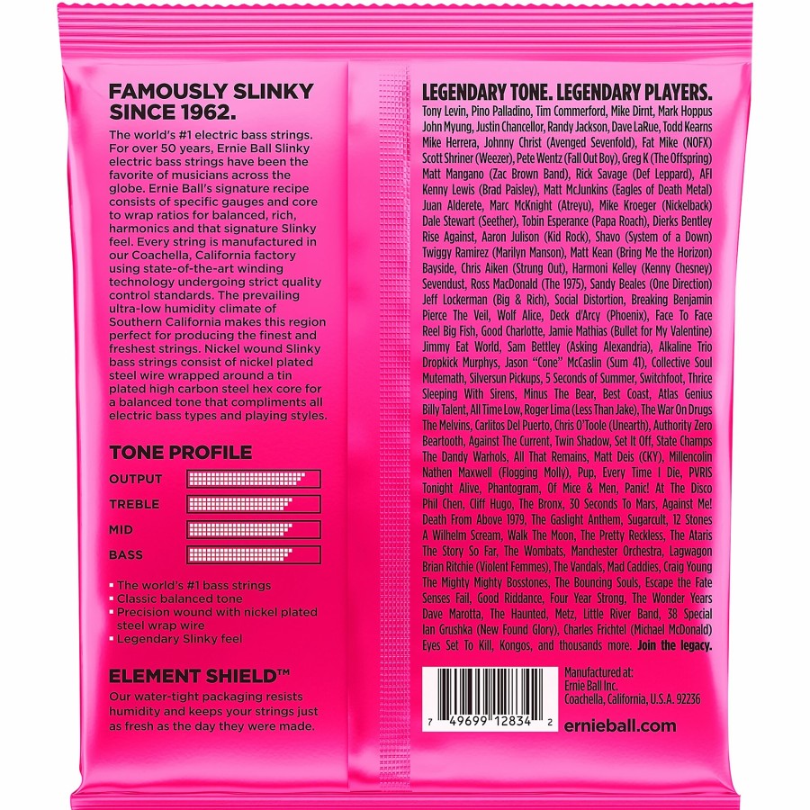 Basses Ernie Ball Bass Guitar Strings | Ernie Ball 2834 Super Slinky Roundwound Bass Strings