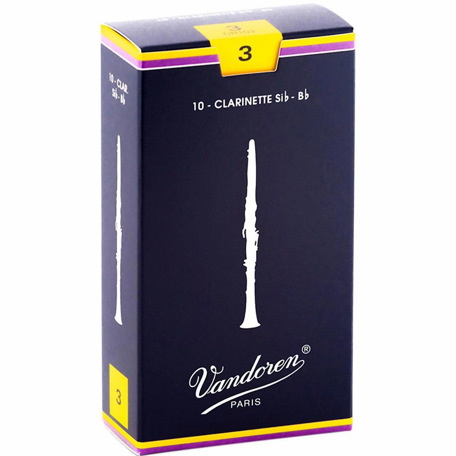 Accessories Vandoren | Vandoren Traditional Bb Clarinet Reeds Strength 3 Box Of 10